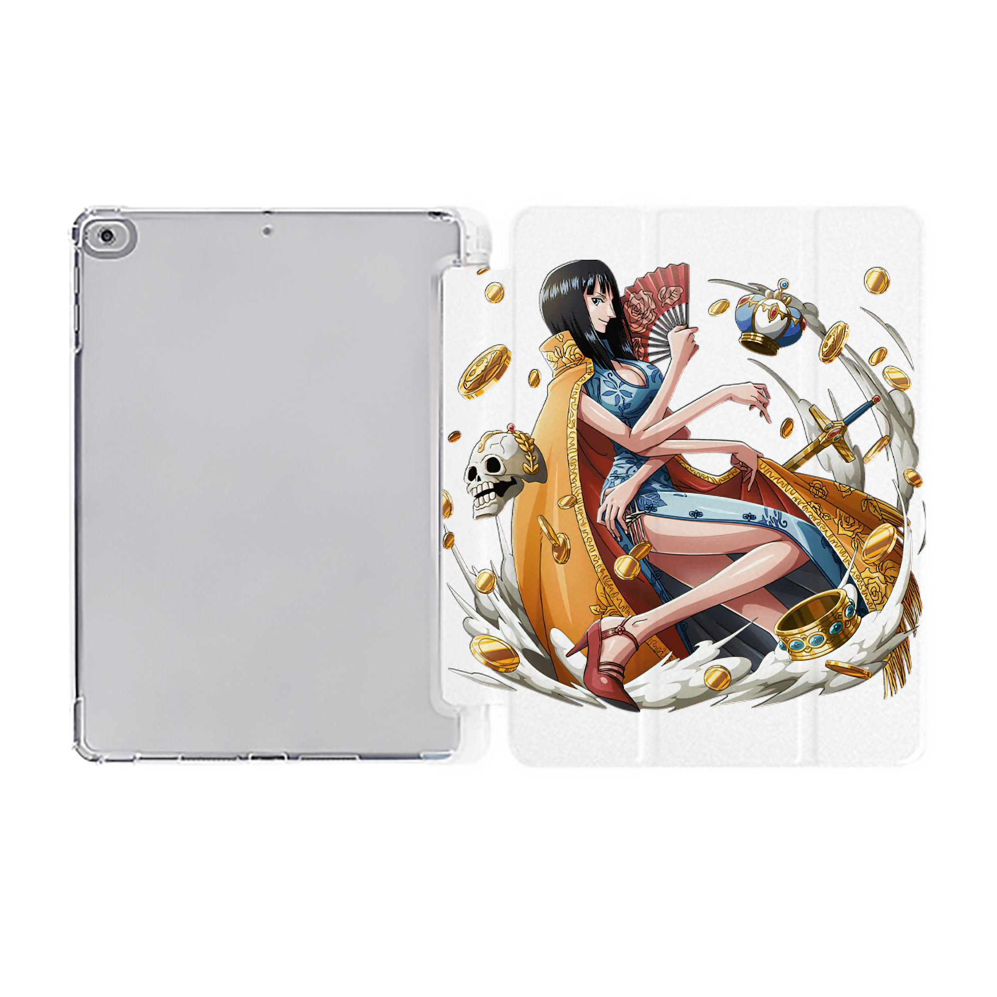 （画像用） ワンピース ニコ・ロビン ONE PIECE Nico Robin IPad ケース ペン収納付き 三つ折りスタンド PUレザー×シリコン 対応機種9.5/10.5/10.9インチ